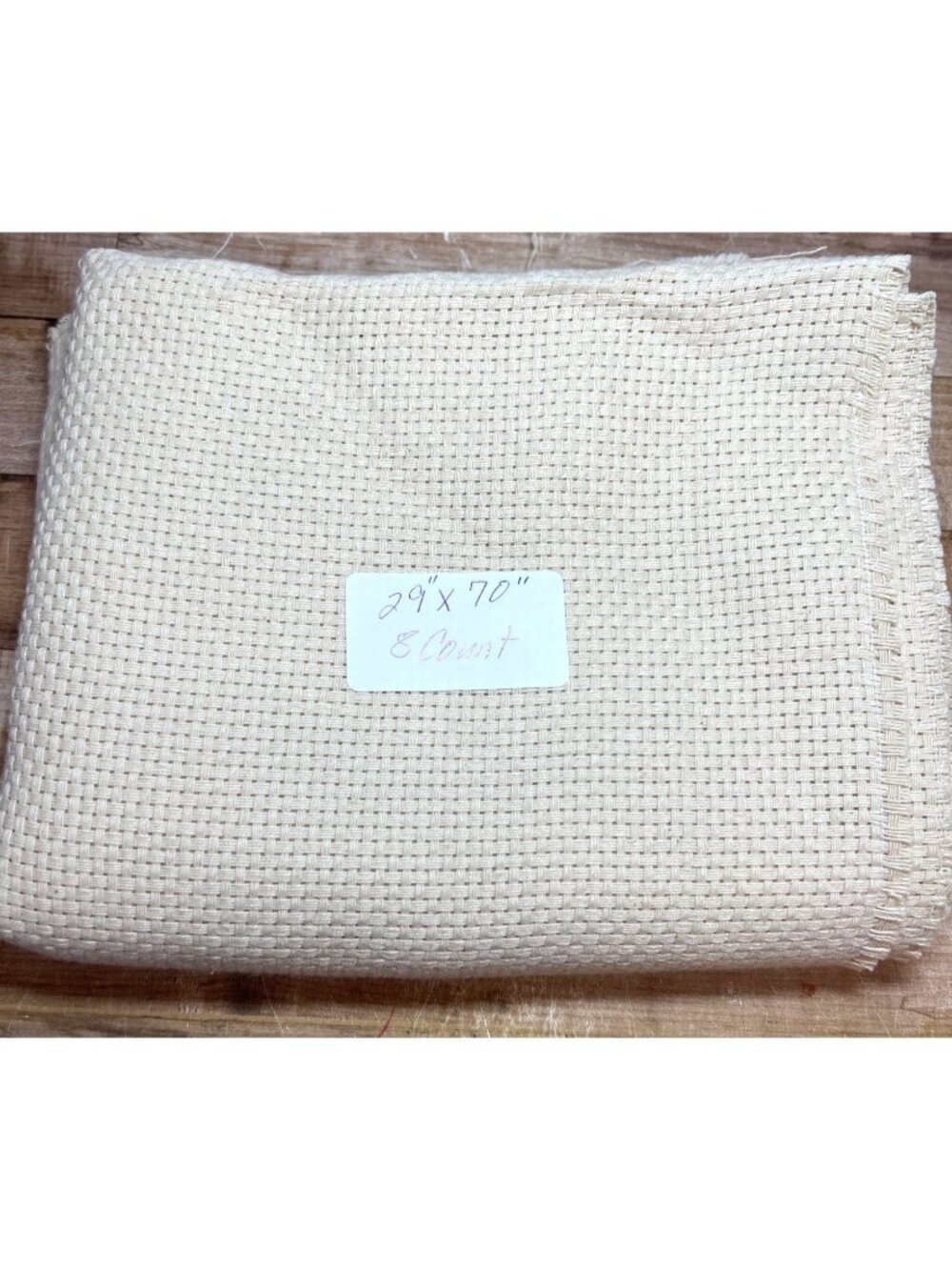 29" X 70" 8-Count Beige Cross Stitch Fabric